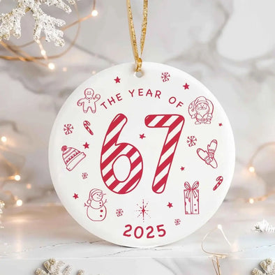 The Year of 67 Ceramic Ornament