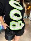 QOS Black Metallic Boo Sweatshirt