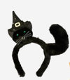 180 Degree Cat with Witch Headband