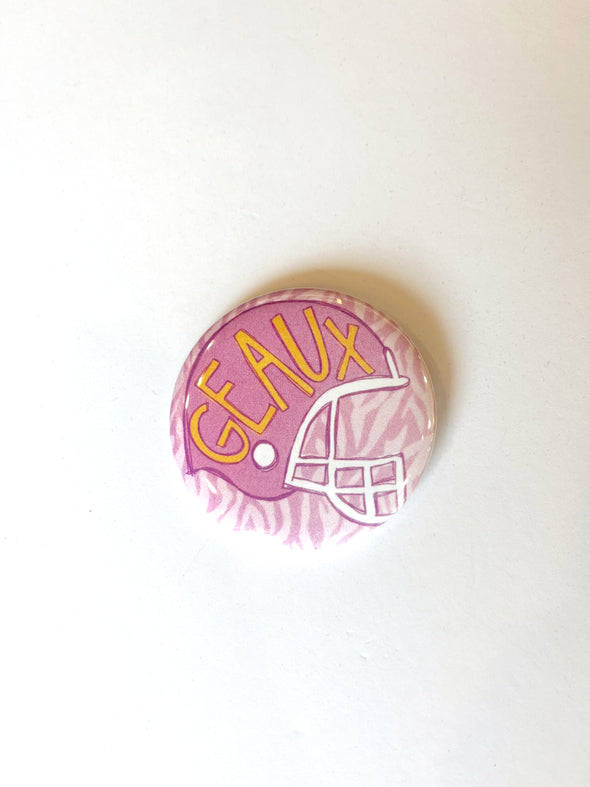 L. Ellis Designs Pink Geaux Button