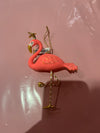 Glitterville Flamingo Party Ornament