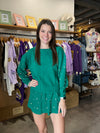 She+Sky Green Pearl Knit Skort