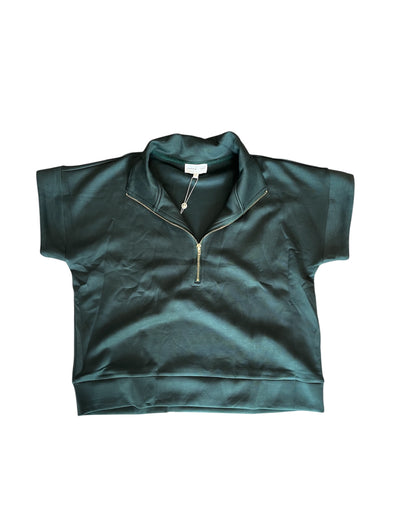 Entro Forest Green Zip Up Top