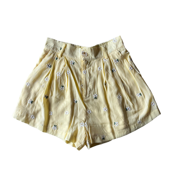 Mable Yellow Flower Shorts