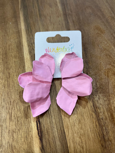 Light Pink Flower Petal Earrings