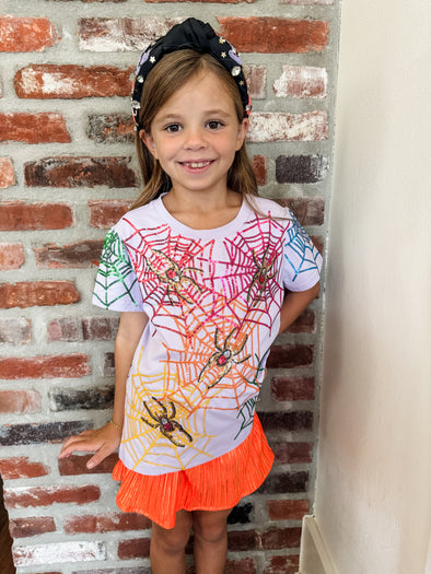 QOS Kids Lavender Spider Tee