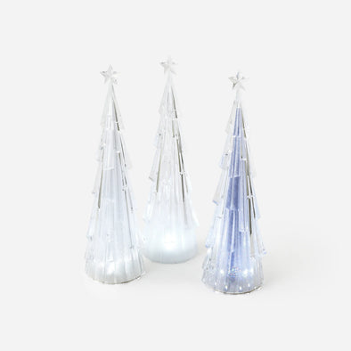 180 Degree Large Faceted Lit Tree