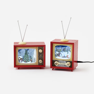 180 Degree Animated Lit TV Scene