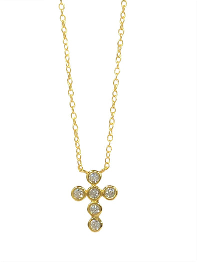 Allison Avery Diamond Baby Cross Necklace