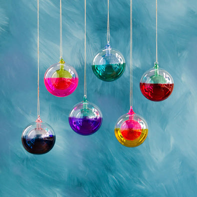 Glitterville Ball in a ball ornament