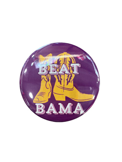 L. Ellis Designs Boots Beat Bama Button