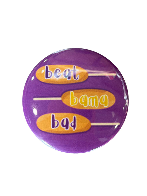 L. Ellis Designs Corndog Beat Bama Button