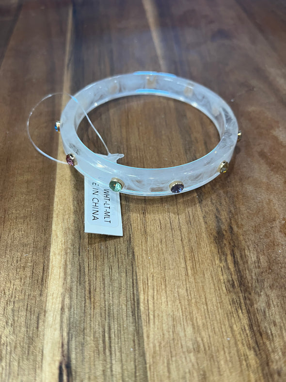 Clear Marble Crystal Bracelet