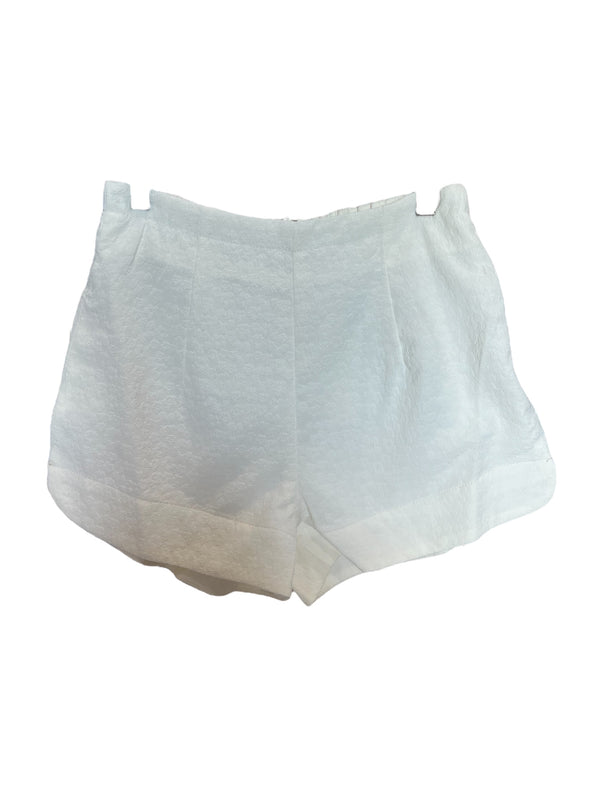 Reminiscence Dusty White Textured Shorts