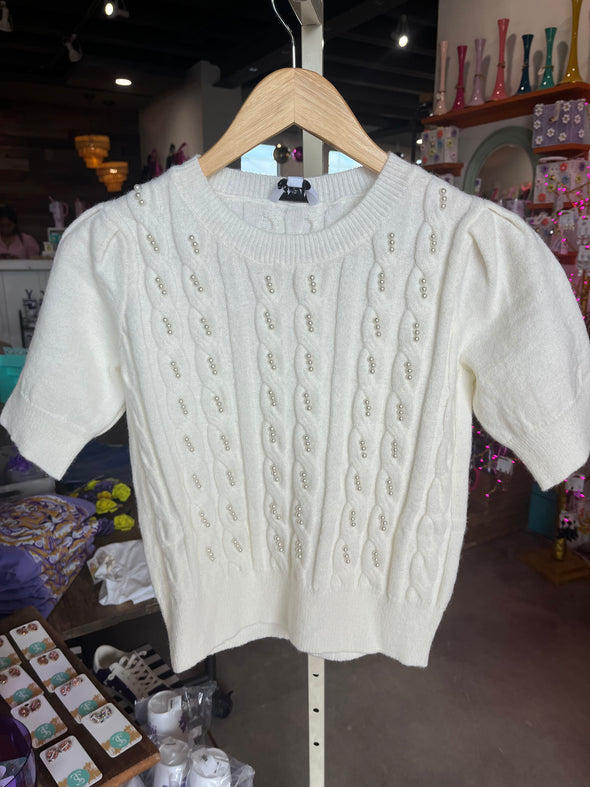 Lucy Paris Lee Pearl Cream Top