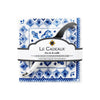 Le Cadeaux Cocktail Napkins & Cheese Knife Set- Moroccan Blue