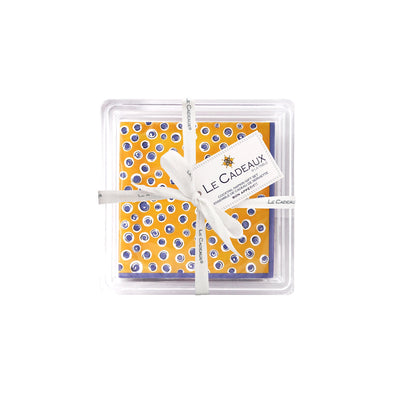 Le Cadeaux Cocktail Napkins & Acrylic Holder Gift Set- Benidorm