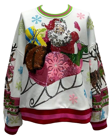 QOS Vintage Santa Sweatshirt