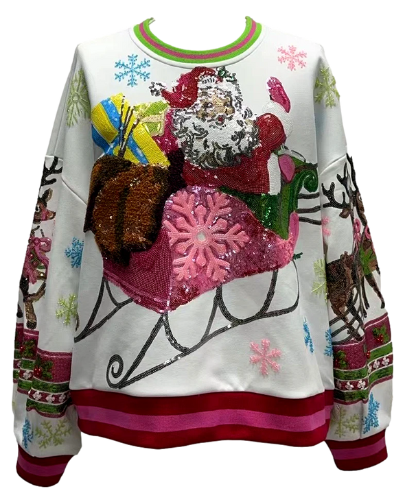 QOS Vintage Santa Sweatshirt