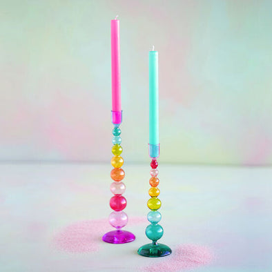 Glitterville Rainbow Finial Candle Holder