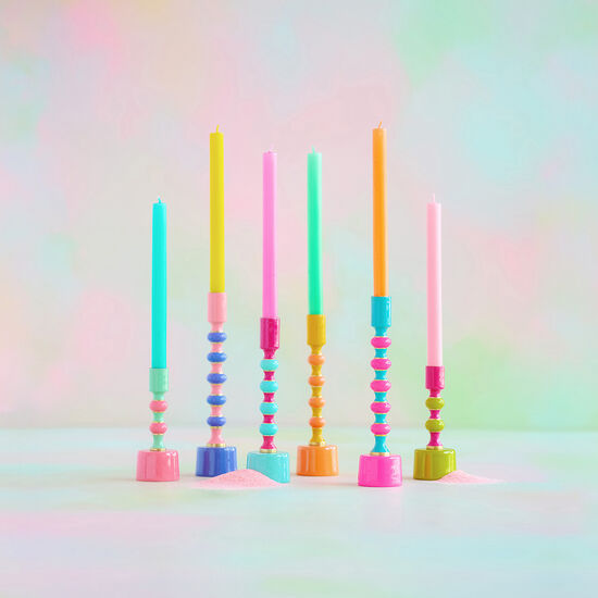Glitterville Enamel Candle Sticks