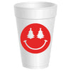 Christmas Smiley Face Styrofoam Cups