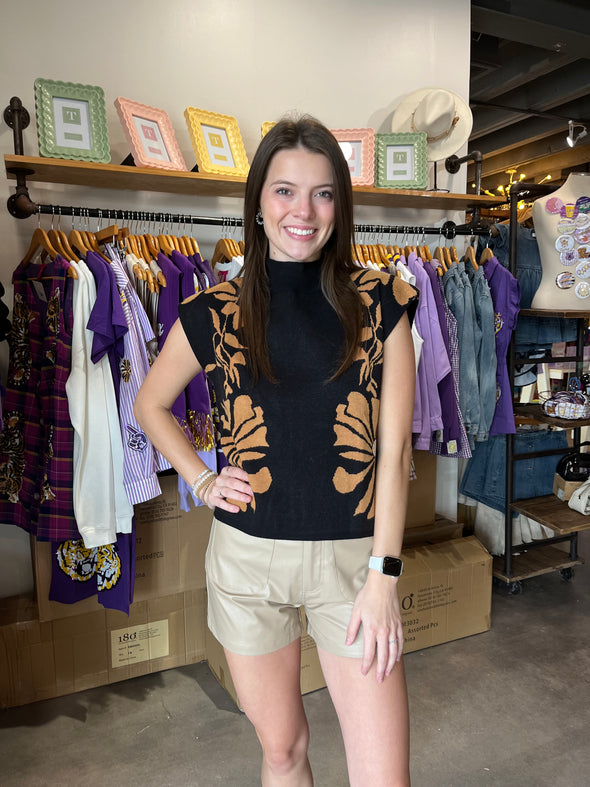 Entro Taupe Leather Shorts