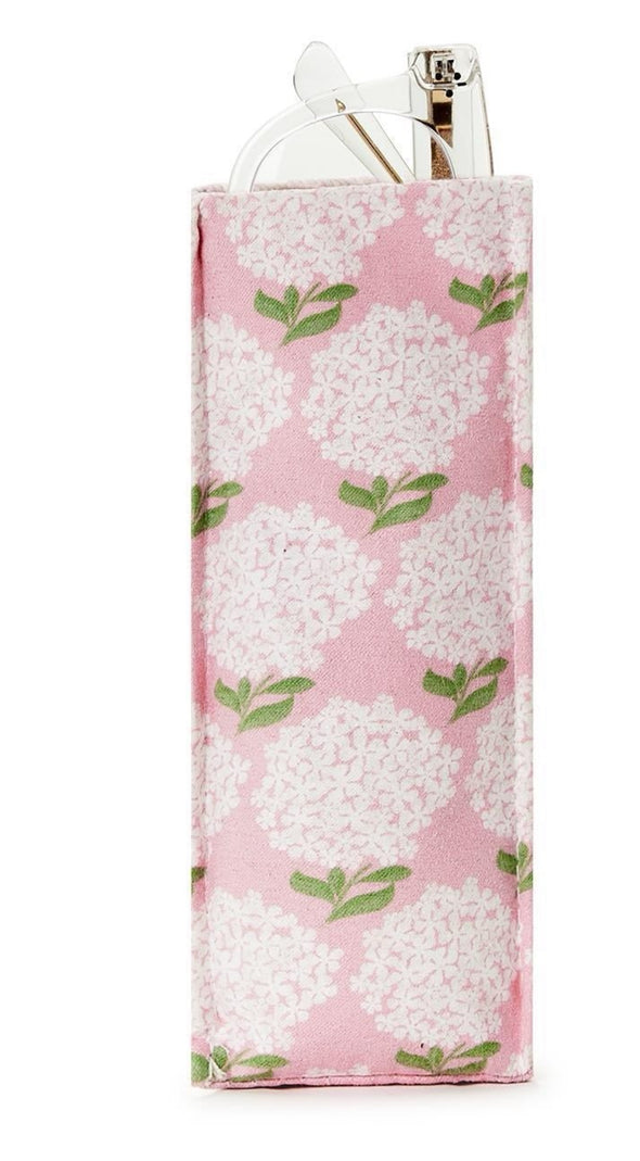 Two's Company Pink Hydrangea Print Standing Eyeglass Accessory Holder