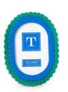 Two's Company Blue/Green Double Scallop Edge Frame