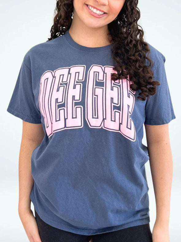 Duo Threads Delta Gamma Varsity Arch Puff Tee