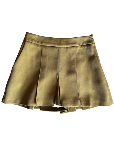 English Factory Brown Twill Skort