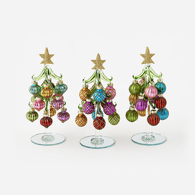 180 Degree Handmade Glass Tree with Balls