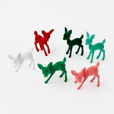 180 Degree 50's Flocked Standing Reindeer