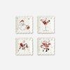 180 Degree Holiday Cheers Scalloped Square Plate
