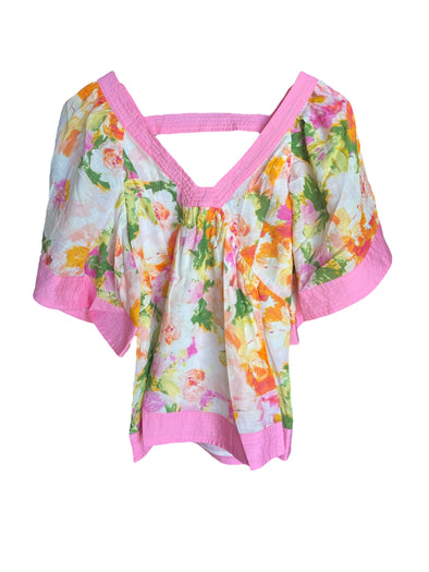Fate by LFD Multicolor Contrast Babydoll Top