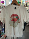 White Retro Christmas Santa Tee