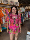 QOS Pink Multi Coral and Seahorse Mesh Shorts