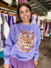 Layered Tiger LSU Mascot Graphic Sweatshirt