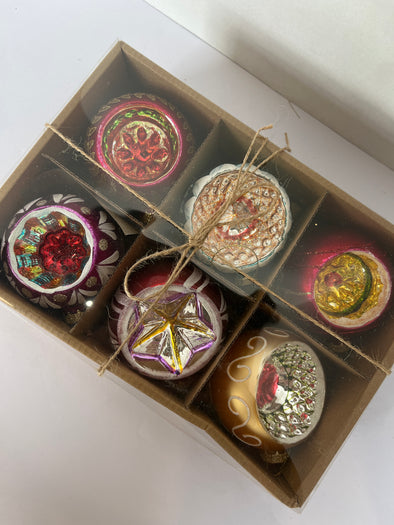 180 Degree Boxed Set of 6 Reflector Ornaments