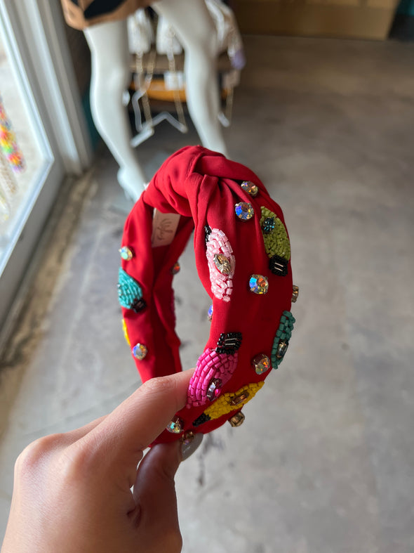 Red Christmas Light Headband