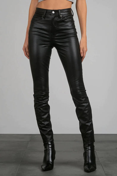 Elan Black Leather Pants
