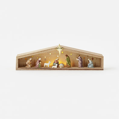 180 Degree Lit Nativity Scene