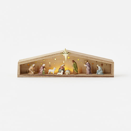 180 Degree Lit Nativity Scene