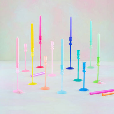 Glitterville Frosted Taper Candle Sticks