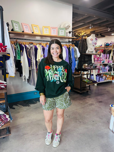QOS Licensed Forest Green 'I Feel Wicked' Sweatshirt