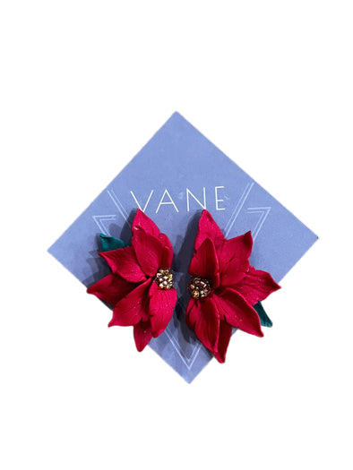 Vane Poinsetta Earrings