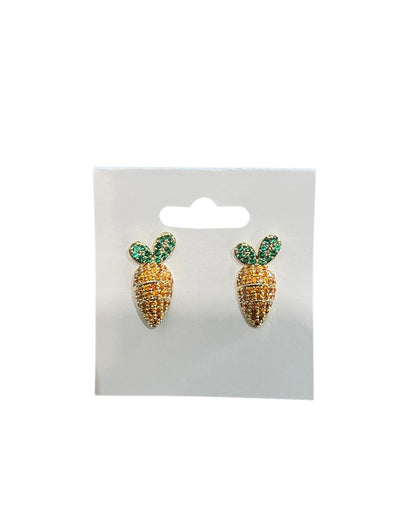 Bedazzled Carrot Stud Earring