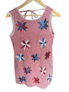 QOS Red & White Stripe Pinwheel Tie Dress