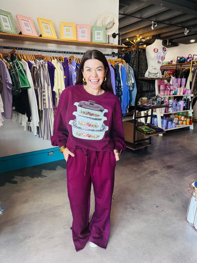 QOS Maroon Vintage Corning Ware Sweatshirt