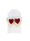 Red & Pink Acrylic Heart Earrings